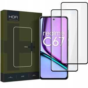 Realme C67 (4G) Hofi Glass Pro+ Hærdet Glas Skærmbeskyttelse - Case Friendly - 2-Pak - Sort Kant