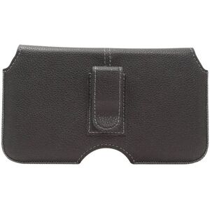 Gear Belt Horizontal Bag Leather - Bæltetaske Sort - (Maks. Mobil: 151 x 77 x 9 mm)