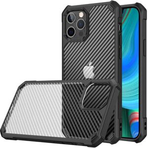 MOBILCOVERS.DK iPhone 14 Pro Plastik Cover m. Carbon Look - Gennemsigtig / Sort