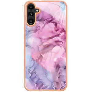 MOBILCOVERS.DK Samsung Galaxy A34 (5G) Hybrid Plastik Cover - Lyserød Marmor