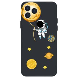 MOBILCOVERS.DK iPhone 12 Pro Fleksibel Cover af Plastik m. Print - Astronaut i Rummet / Sort