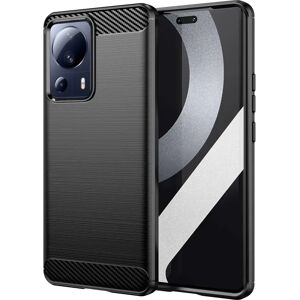 MOBILCOVERS.DK Xiaomi 13 Lite Brushed Carbon Cover - Sort