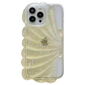 MOBILCOVERS.DK iPhone 14 Pro Fleksibelt Plastik Cover 3D Muslingeskal / Gennemsigtig - Gul