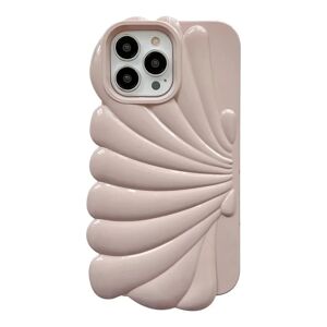 MOBILCOVERS.DK iPhone 14 Pro Fleksibelt Plastik Cover - Muslingeskal Design - Lyserød