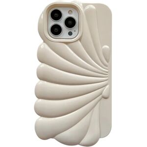 MOBILCOVERS.DK iPhone 13 Pro Fleksibelt Plastik Cover - Muslingeskal Design - Beige