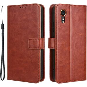 EIDERWOOD Samsung Galaxy Xcover 7 Blankt Læder Cover m. Pung & Strop - Brun