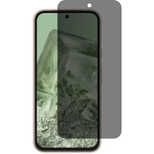 MOBILCOVERS.DK Google Pixel 8a Skærmbeskyttelse m. Privacy - Hærdet Glas - Full Fit - Gennemsigtig / Sort