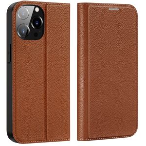 iPhone 14 Pro Max DUX DUCIS Skin X2 Premium Case Læder Cover - Brun