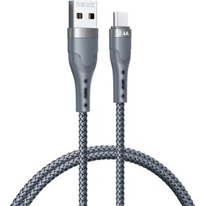 Remax RC-C006 USB-A til Micro USB Kabel 2.4A - 1 m. - Sølv