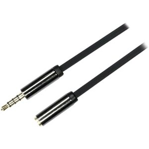 Deltaco 3.5mm Jackstick Headset Extension Kabel - Sort - 0.5m