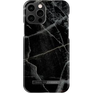 iDeal Of Sweden iPhone 12 / 12 Pro Fashion Case Black Thunder Marble