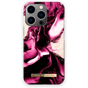 Ideal Of Sweden iPhone 13 Pro Fashion Case Golden Ruby Marble