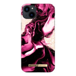 iDeal Of Sweden iPhone 14 Plus Fashion Case - Golden Ruby Marble
