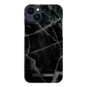 Ideal Of Sweden iPhone 14 Plus Fashion Case - Black Thunder Marble