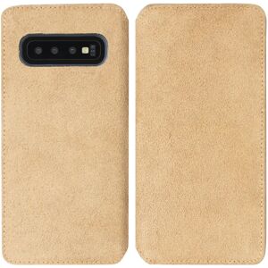 Krusell Broby Slim Wallet Samsung Galaxy S10+ (Plus) Ruskind Flip Cover - Beige