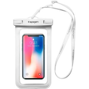 Spigen A600 Universal Vandtæt Case Etui - Hvid (Maks. Mobil: 163 x 90 x 10 mm)