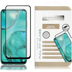 Huawei P40 Lite PANZER Premium Full-Fit Glass - Sort Ramme