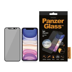 iPhone 11 / XR PanzerGlass Curved Glass Skærmbeskyttelse - Case Friendly - Privacy + Camslider - Sort