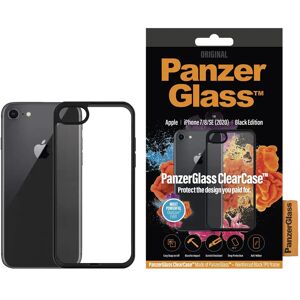 iPhone SE (2022 / 2020) / 8 / 7 / 6s / 6 PanzerGlass ClearCase Cover m. Sorte Kanter