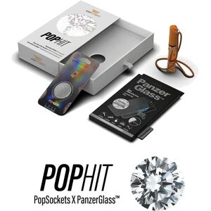 iPhone 12 / 12 Pro PanzerGlass PopHit Bundle m. Skærmbeskyttelse, PopSocket & Spray - Swarovski Sten