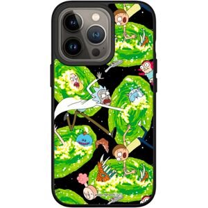 iPhone 13 Pro RhinoShield SolidSuit Cover m. Rick and Morty - Portal Pattern