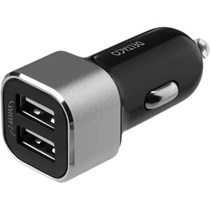 Deltaco 17W Biloplader 2 x USB-A - Sort