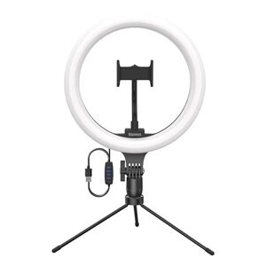 Baseus Live Stream / Selfie LED Ring Light m. Mobilholder & Bord Tripod - Sort
