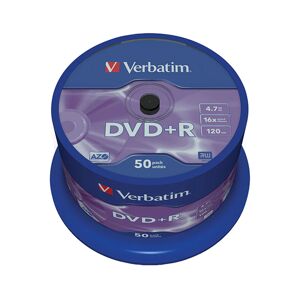 Verbatim DVD+R 16X m. 4,7GB - 50 Stk.