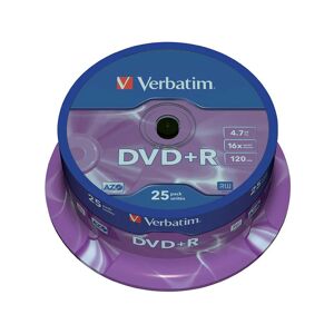 Verbatim DVD+R 16X m. 4,7GB - 25 Stk.