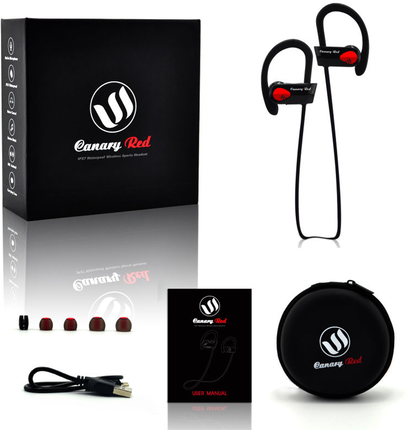 Canary Red Bluetooth Sportshovedtelefon Canary Red Bluetooth Sportshovedtelefon