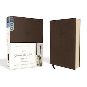 Zondervan Niv, Journal The Word Bible, Imitation Leather, Brown, Red Letter Edition, Comfort Print