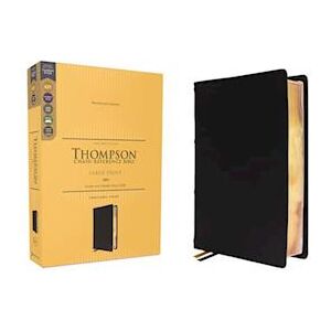 Zondervan Kjv, Thompson Chain-Reference Bible, Large Print, Genuine Leather, Cowhide, Black, Art Gilded Edges, Red Letter, Comfort Print