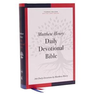 Thomas Nelson Nkjv, Matthew Henry Daily Devotional Bible, Hardcover, Red Letter, Comfort Print
