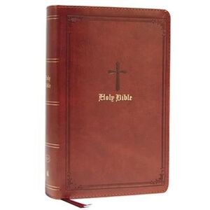 Thomas Nelson Kjv Holy Bible: Large Print Single-Column With 43,000 End-Of-Verse Cross References, Brown Leathersoft, Personal Size, Red Letter, Comfort Print: King James Version