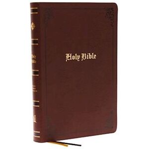 Thomas Nelson Kjv, Large Print Center-Column Reference Bible, Bonded Leather, Brown, Red Letter, Comfort Print