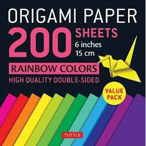 Origami Paper 200 Sheets Rainbow Colors 6