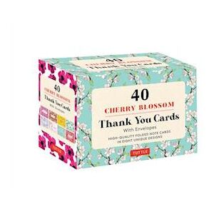 Cherry Blossoms, 40 Thank You Cards With Envelopes