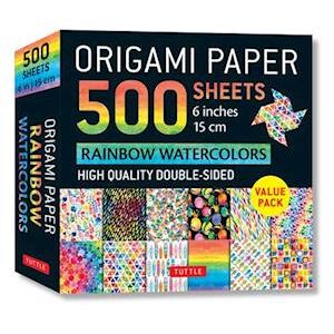 Origami Paper 500 Sheets Rainbow Watercolors 6
