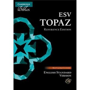 Esv Topaz Reference Edition, Cherry Red Calfskin Leather, Es675:Xr