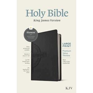 Kjv Large Print Premium Value Thinline Bible, Filament Enabled Edition (Red Letter, Leatherlike, Black Celtic Cross)