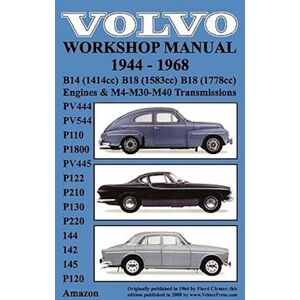 Floyd Clymer Volvo 1944-1968 Workshop Manual Pv444, Pv544 (P110), P1800, Pv445, P122 (P120 & Amazon), P210, P130, P220, 144, 142 & 145