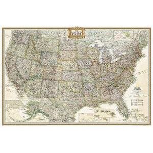 National Geographic Maps United States Executive, Poster Size, Tubed