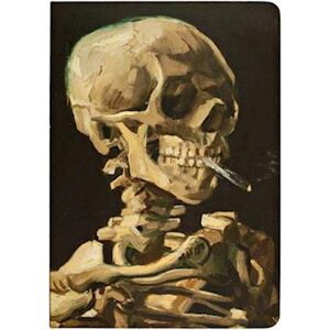 Vincent Head Of A Skeleton With A Burning Cigarette, Skull, A5 Notebook