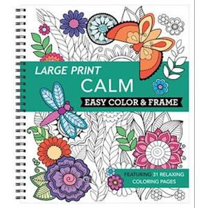 Publications International Ltd Large Print Easy Color & Frame - Calm (Coloring Book)