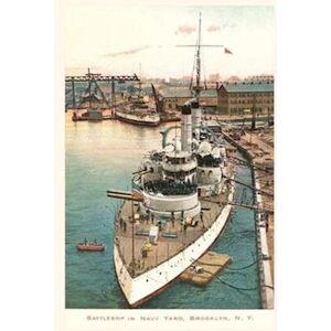 Vintage Journal Battleship In Navy Yard, Brooklyn, New York City