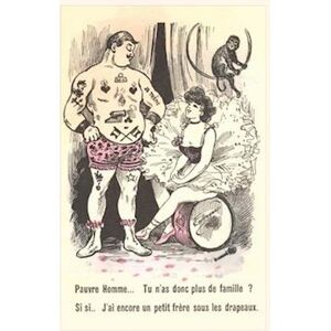 Vintage Journal French Cartoon With Dancer And Strongman