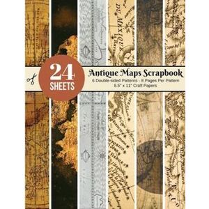 Scrapbooking Around Vintage Maps Scrapbook Paper - 24 Double-Sided Craft Patterns