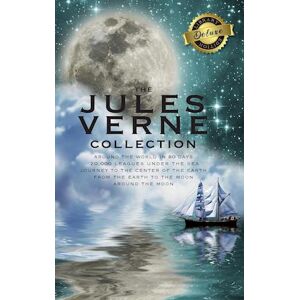 The Jules Verne Collection (5 Books In 1) Around The World In 80 Days, 20,000 Leagues Under The Sea, Journey To The Center Of The Earth, From The Earth To The Moon, Around The Moon (Deluxe Library Binding)