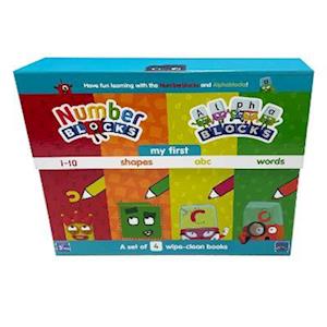 Sweet Cherry Publishing Numberblocks And Alphablocks: My First Numbers And Letters Set (4 Wipe-Clean Books With Pens Included)