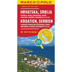 Croatia And Serbia Marco Polo Map